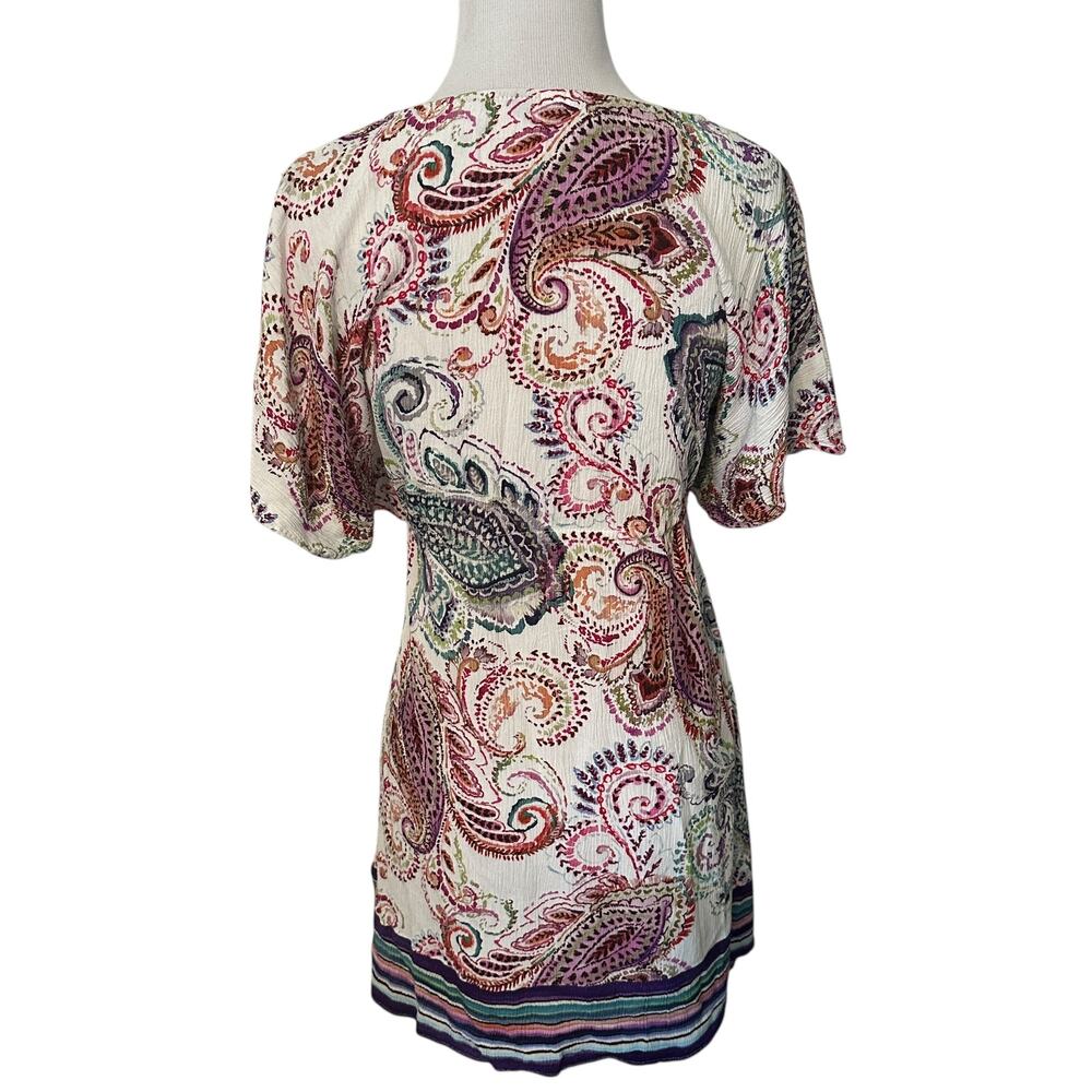 Lauren Ralph Lauren Paisley Cover Up Dress Womens Medium Empire Waist Gauze - Picture 5 of 8